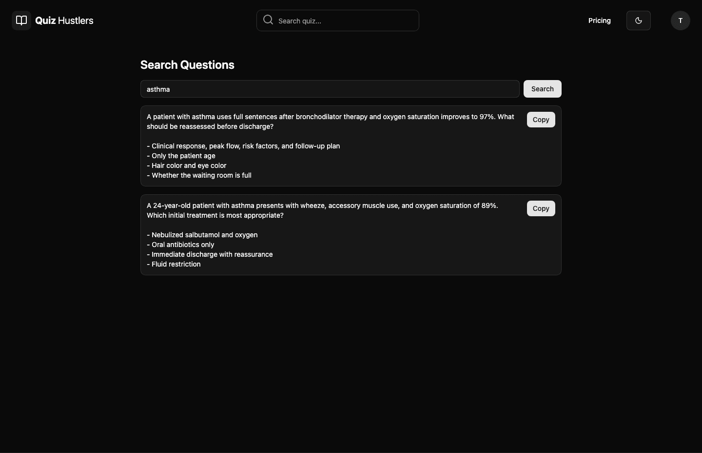 Search Questions